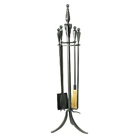Manor House Wrought Iron 5 P Fireplace Tool Set by Minuteman