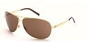 AUTHENTIC DOLCE & GABBANA D&G 2011 DG 2011 034/73 GOLD METAL BROWN SUNGLASSES SHADES