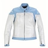 Alpinestars Ladies Stella Ice Leather Jacket - Small Baby Blue by Alpinestars