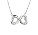 Sterling Silver Diamond Infinity Heart Pendant (1/10 cttw, H-I Color, I1-I2 Clarity), 17"