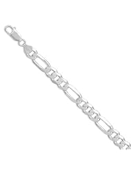 Sterling Silver 18 Inch 220 Figaro Chain Necklace (8mm)