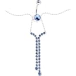 Austrian Crystal Light Blue JEWELED CHANDELIER Belly Chain