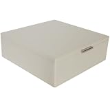 Leatherette Jewelry Case - Medium Square in Ivory by Milano by Organize.com