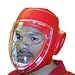 Search : Boxing Head Gear with a clear facemask. Small, Size/Red color.