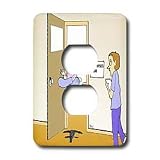Londons Times Funny Society Cartoons - Metaphysics Lab - Light Switch Covers - 2 plug outlet cover
