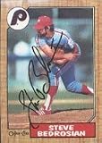 Steve Bedrosian, Philadelphia Phillies, 1987 Topps Autographed Card
