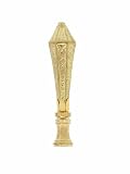 Solid Brass Lamp Finial 3 1/4 Inch Tall