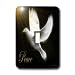 SmudgeArt Bird Artwork Designs - Peace Dove - Black - White -Gold - Bird Art - Light Switch Covers - single toggle switch