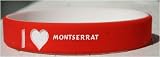 I Love Montserrat Custom Wristband