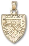 Harvard Crimson Business School Shield 5/8 Pendant - 14KT Gold Jewelry