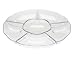 Clear Plastic Compartment Serving Tray 12-inch