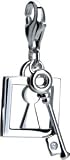 Lock and Key Sterling Silver Diamond Charm by Hot Diamonds