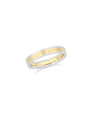 18K Yellow Gold - 4mm Two-Tone Comfort-Fit Band