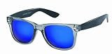 Lunettes blues brothers verre miroir bleu