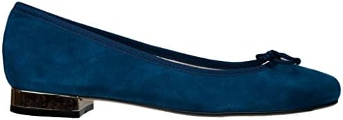 Bailarinas CARLA PETR Petrol Blue Suede Ballerina Flat