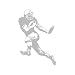 Sudden Shadows Boy Football Sports Player Running Back Wall Peel & Stick Mural