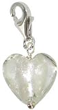 Chrysalis Charm Silver Crystal Heart Charm
