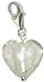 Chrysalis Charm Silver Crystal Heart Charm