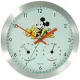 CREPHA｜Disney (ディズニー) 掛け時計 DIC-5013-1MK ミッキー＆プルート 温湿度計付き
