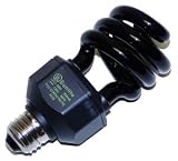 20 watt 120 volt Twist Medium Screw (E26) Base Black Light Blue Compact Fluorescent Light Bulb