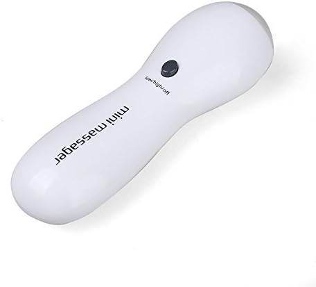 Mini Handle Massager Toy Vibration Soothing Massage for Face, Neck and Shoulders 2 Speeds, White