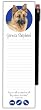Wellspring Magnetic Refrigerator Note Pad with Pencil, Dog Breeds, German Shepherd