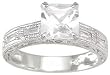 925 Sterling Silver Pave Princess Cut CZ Ring