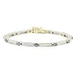 14K Yellow Gold Sapphire and Diamond Bracelet