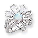 Sterling Silver Opal Flower Ring