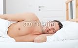 Wallmonkeys Peel and Stick Wall Decals - Men Sleep in Bedroom - 60