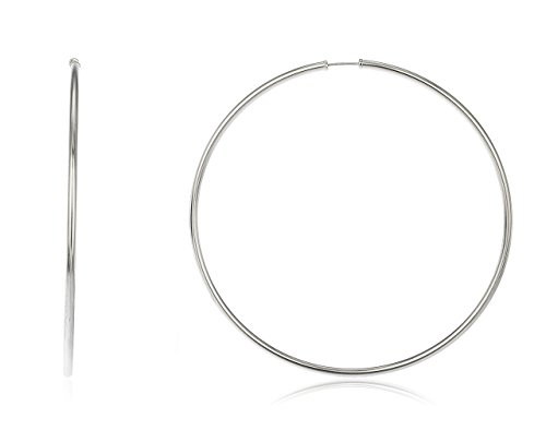 14k White Gold 2mm Endless Hoop Earrings