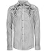Roar Trace II Button Front Shirt Grey