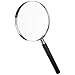 American Educational Chrome Rim Magnifier with Black Plastic Handle, 1.5X Magnification, 4" Diameter (Bundle of 5)