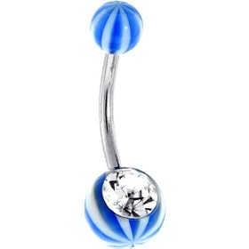 Crystalline Gem CABANA Beach Ball Belly Ring by 