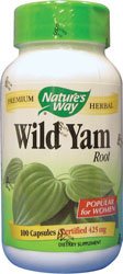 Natures Way Wild Yam, 425mg 100 Capsules