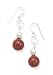 Sterling Silver French Wire Earrings With Cultured Freshwater Pearl and Sponge Coral Beads