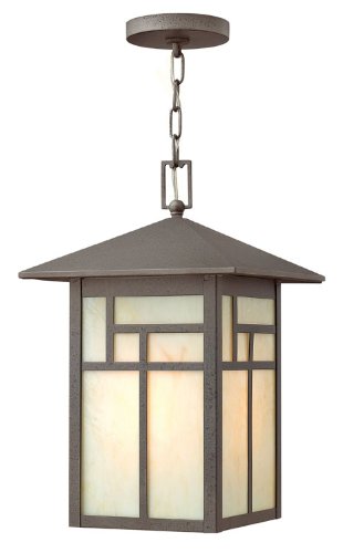 Hinkley Lighting 1462FI Canyon Outdoor Pendant, Forged Iron