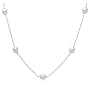 Sterling Silver Freshwater Cultured Pearl "Tin Cup" Necklace, 32"