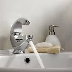 Hudson Reed Waschtischarmatur - Hola - modernes Design - Einhebel Chrom Wasserhahn