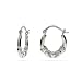 Eve's Addiction Sterling Silver Claddagh Hoop Earrings
