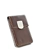 Pindi �tui en cuir brun pour cartes de visite avec fermeture magn�tique, Art M561 FR