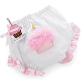 Select Size: Babies First Birthday Lil Cupcake Bloomers Diaper Cover (12M)