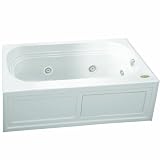 Jacuzzi N795959WH Luxura 530 Acrylic 60-Inch by 30-Inch by 20-1/4-Inch Whirlpool Bath, White Finish