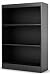 South Shore Axess Collection 3-Shelf Bookcase, Black