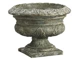 14.5 inch D x 11 inch H Urn in Stone Gray color