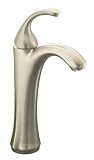 KOHLER K-10217-4-BN Forte Tall, Single Control Lavatory Faucet, Vibrant Brushed Nickel
