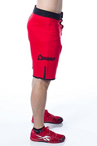 Amrap Men's Hybrid Shorts for Crossfit WOD 32 Red
