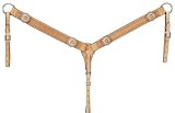 Basketstamp Breastcollar W/Silver Star Conchos & Dots