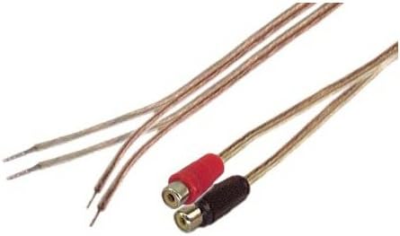 Microsound - 18 AWG 6-Feet Speaker wire pair with RCA Females - Black &amp; Red