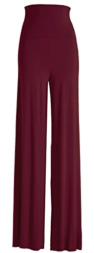 ViV Collection Women's Rayon Modal Solid Wide Leg Palazzo Pants